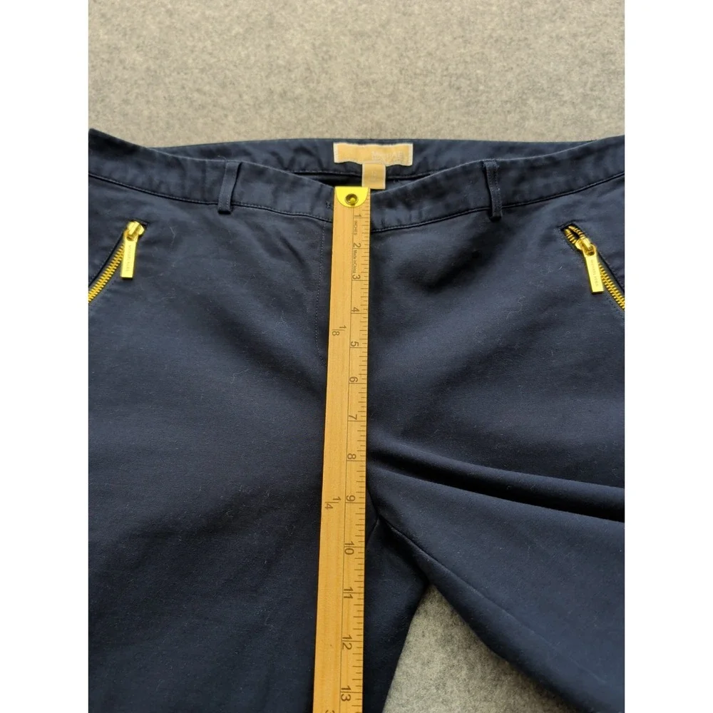Michael Kors Women's Navy Blue Ankle Chino Trousers Pants Size 12
